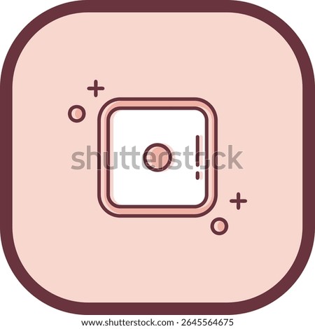 Dice one Line vector Icon Design