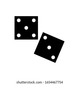 Dice outline icon isolated. Symbol, logo illustration for mobile concept and web design.