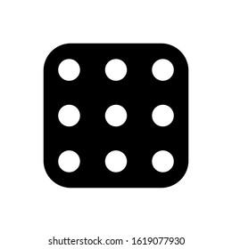 Dice outline icon. Symbol, logo illustration for mobile concept and web design.
