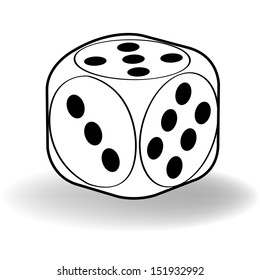 Dice Outline vector