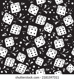 Dice pattern, color vector illustration