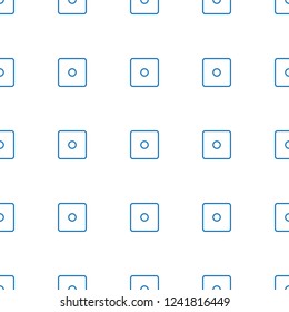 dice pattern repeat seamless on white background. Editable outline dice icons from casino collection. Dice icon for web and mobile.