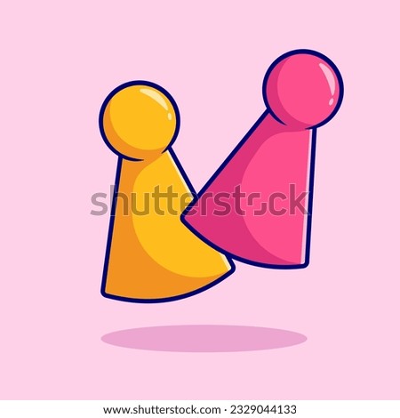 Dice Pawn illustration, Vector, Flat Icon