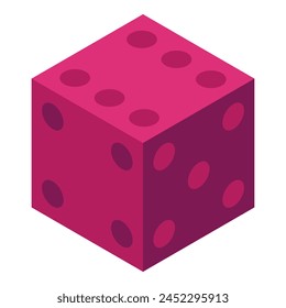 Dice pencil stand icon isometric vector. Modern design. Paint pot
