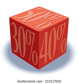 Dice with percentages