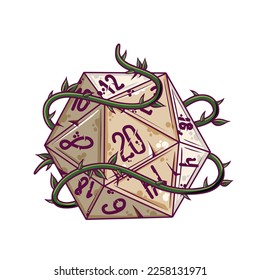 Dice for playing DnD. Tabletop role-playing game Dungeon and dragons with d20. svg