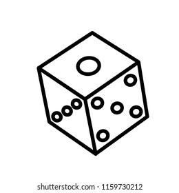 dice - poker - casino icon vector
