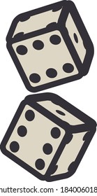 dice print design vector illustration