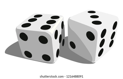 Dice Realistic Vector Illustration Isolated Stock Vector (Royalty Free ...