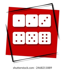dice red banner. Vector illustration.