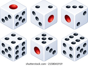 Dice roll variation set Image of games and gambling