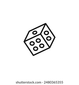 Icono de juego de dados para aplicaciones de juego y azar