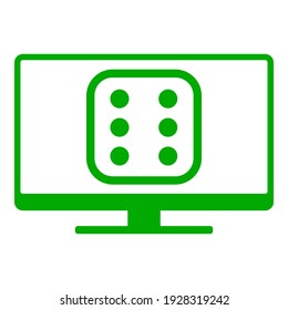 Dice y pantalla en blanco