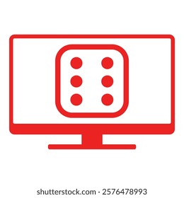 Dice and screen on white