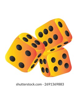 Dice set. 3D gambling and game design