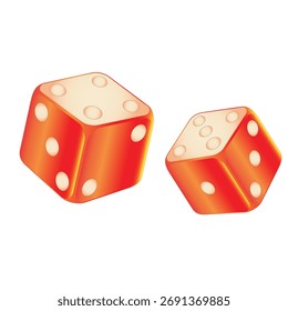 Dice set. 3D gambling and game design