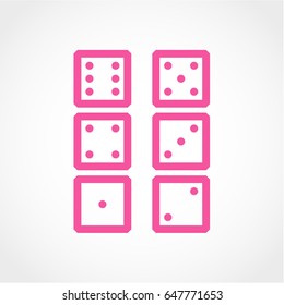 Dice Set Icon Isolated on White Background