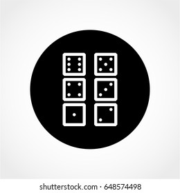 Dice Set Icon Isolated on White Background