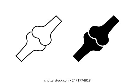 Dice Set Icons. Linear and Silhouette Styles. Vector icons.