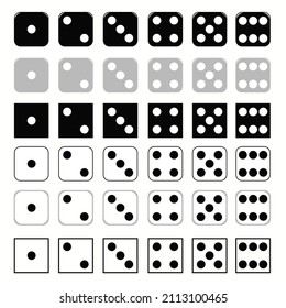 Dice Set vector icon. Game dice.