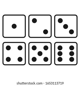 Paper Dice Template Vector Board Game Stock Vector (Royalty Free