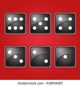 Dice Set, Vector Illustration