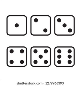 Dice set vector on white background