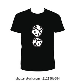 Dice Shirt Design Vector Art Illustration