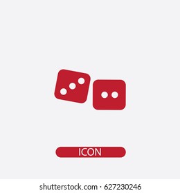 Dice sign button vector vector illustration

