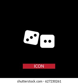 Dice sign button vector vector illustration

