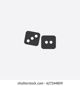 Dice sign button vector vector illustration

