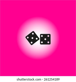 Dice sign. Casino game symbol.