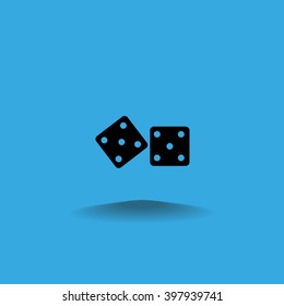 Dice sign. Casino game symbol.