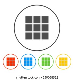 Dice sign icon. Casino game symbol. Flat illustrator Eps