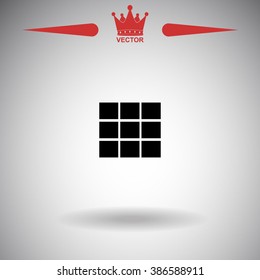 Dice sign vector icon.