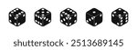  Dice silhouette icons. Simple dice shapes.
