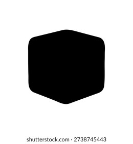 Dice silhouette on White Background