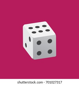 Dice. Simple vector icon. 