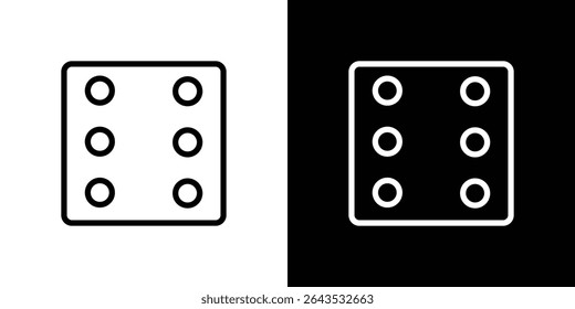 Dice six icon. Graphic Design vector icon. Ui Ux Icons