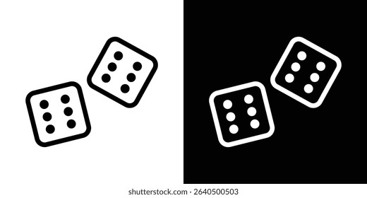 Dice six icon Graphic vector set for ui design