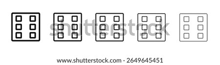 Dice Six Icon outline simple illustration isolated