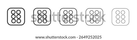 Dice Six Icon simple illustration collection symbol