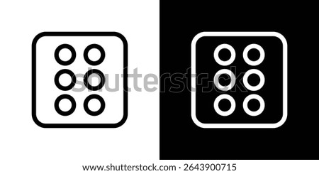 Dice six icon vector simple element illustration editable