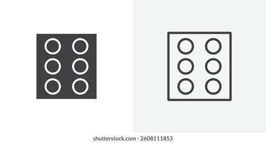 Dice six icons design. vector icons for ui designs