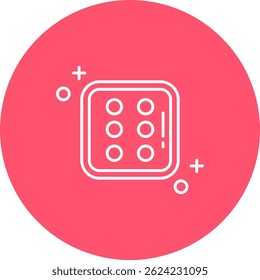 Diseño de icono de Vector de seis líneas de dados