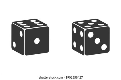 Dice six side face icon
