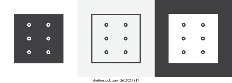Dice six web vector icons