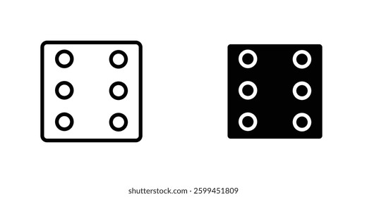 Dice sixicons for ui. vector illustration