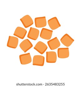 Dice Slice Carrot illustration vegetable