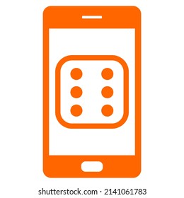 Dice and smartphone on white